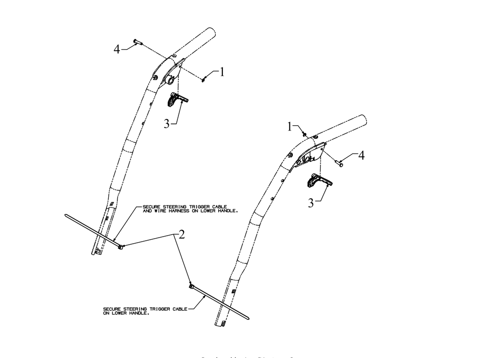 Steering Triggers Diagram and Parts List for 2X26-INCHHP (31AM5CVS710)(2017) Cub Cadet Snow Blower